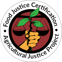 AJP Food Justice Certification logo