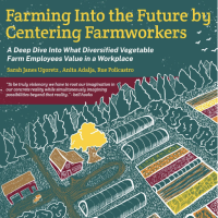 Cover of "Farming into the Future by Centering Farm Workers" guide