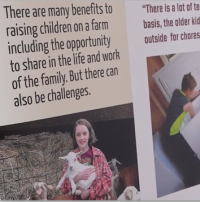 photos and words from Childcare Challenges on the Farm exhibit