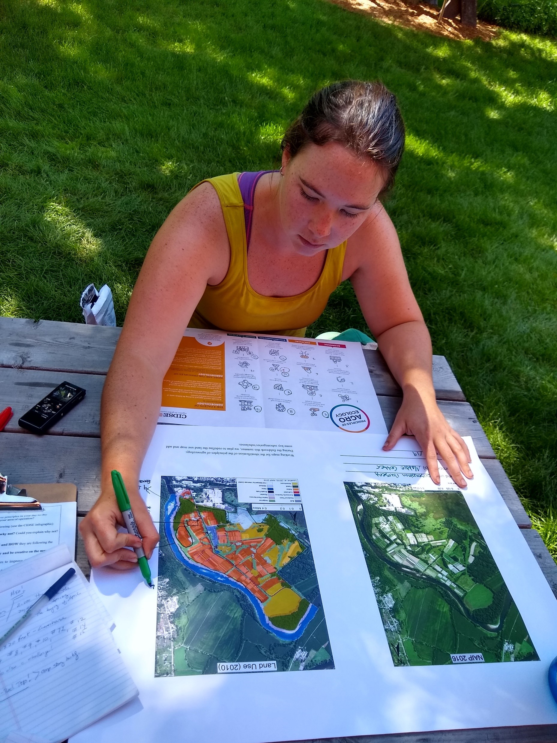 Map based data collection with the Intervale Center. Photo: María A. Juncos-Gautier