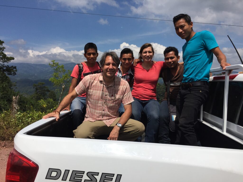 Doing field work with a local research team in the department of Copán in western Honduras, 2015. Photo: Ernesto Méndez.