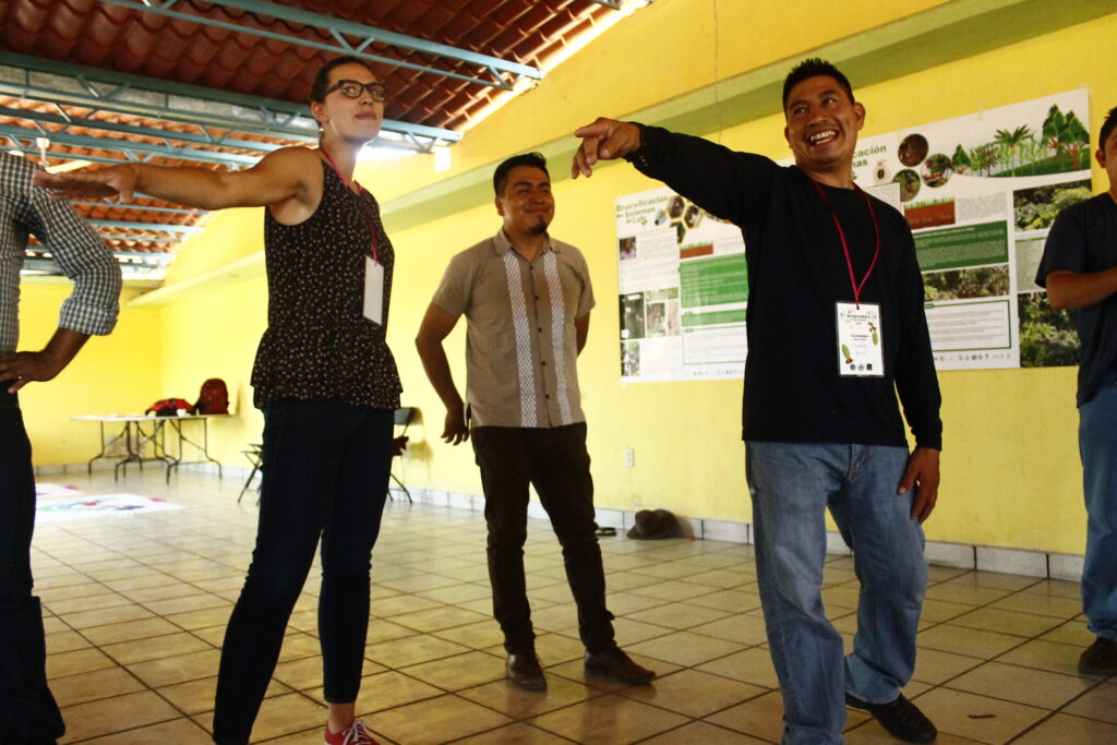 Playing "Football" in the 2nd internationational exchange Mexico-Nicaragua in Jaltenango, Chiapas, Mexico (2019). Photo: Alejandra Guzmán Luna