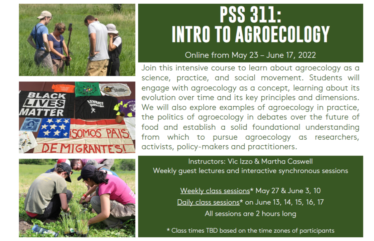 Join our Introduction to Agroecology Course this Spring