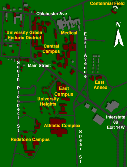 University Of Vermont Campus Map