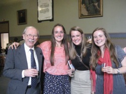 Wolfgang Mieder with students