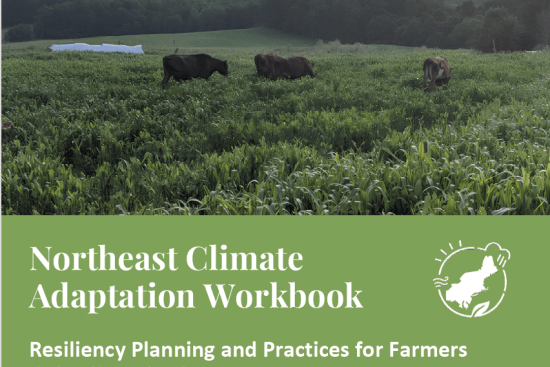 Cover page for "Northeast Climate Adaptation Workbook: Resiliency Planning and Practices for Farmers"