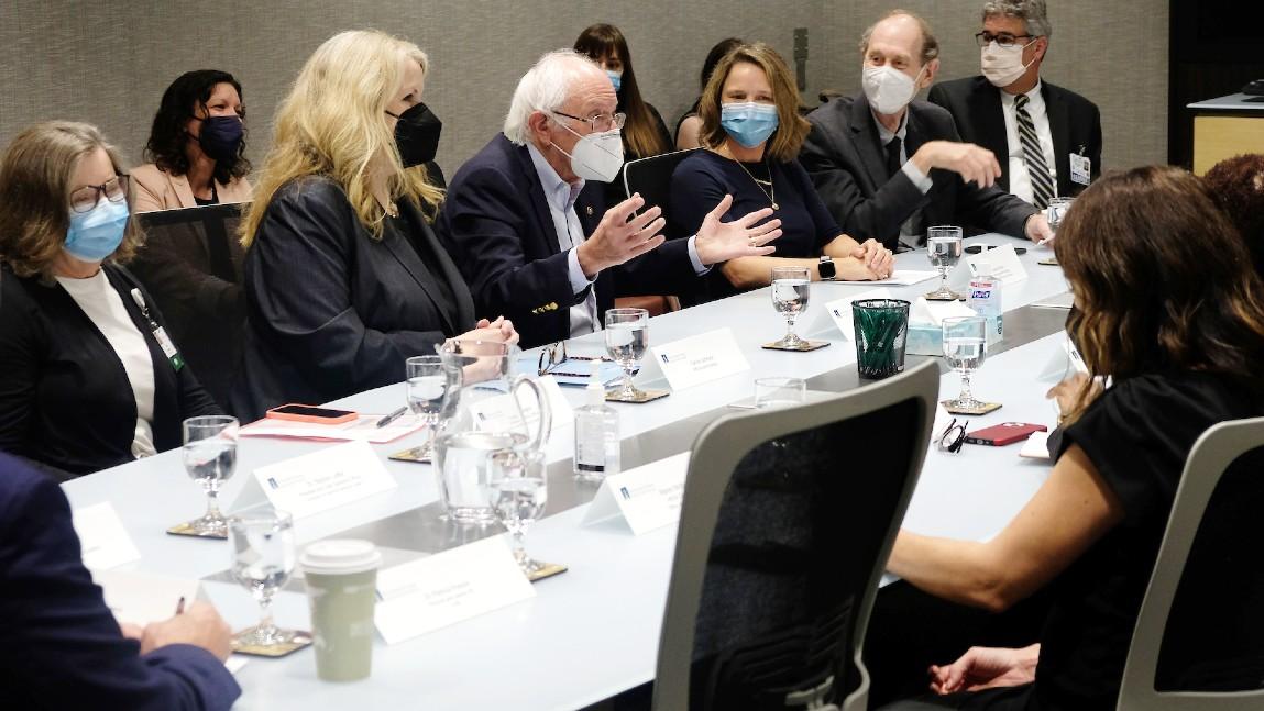 Sen. Bernie Sanders Hosts Roundtable with US Health Resources
