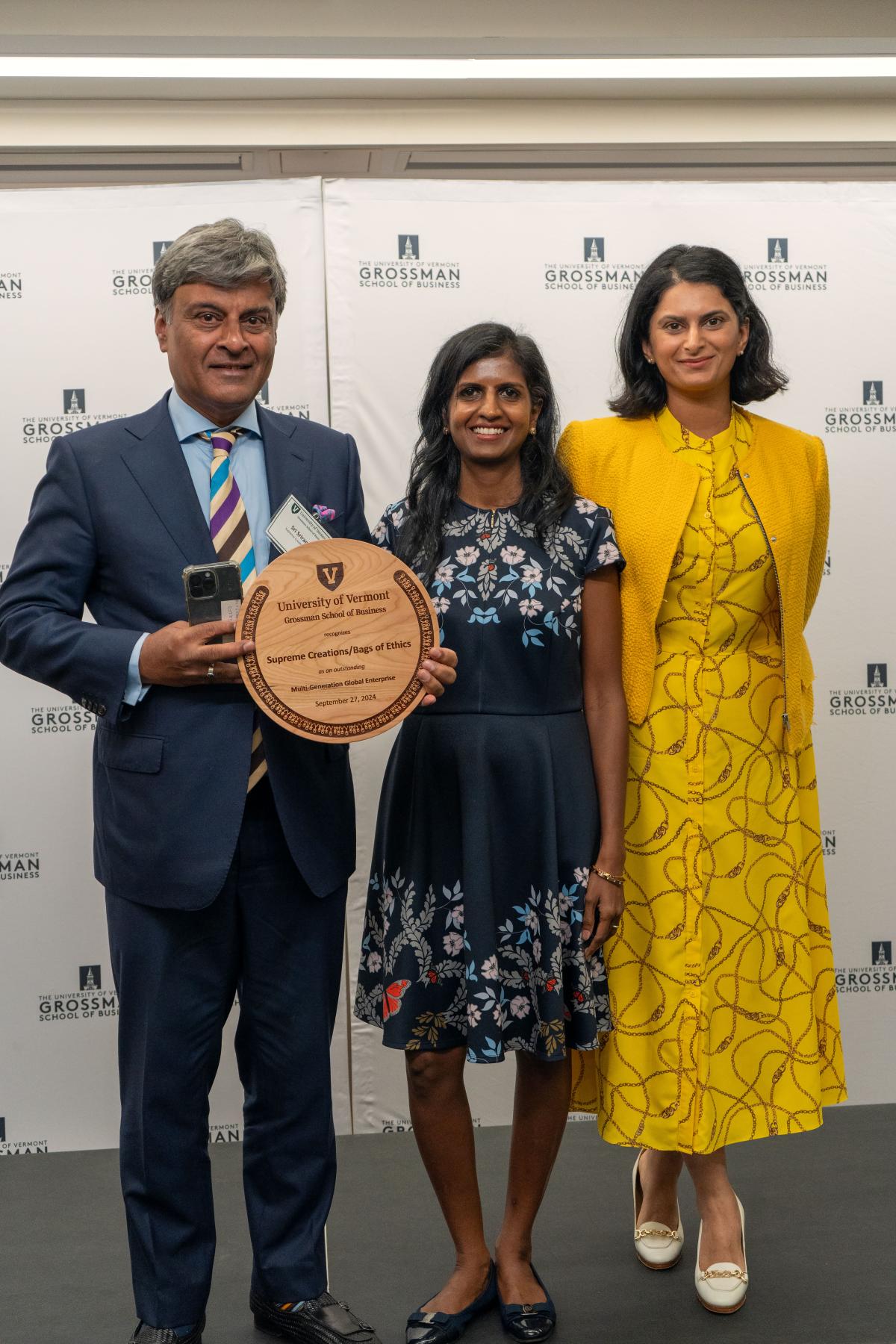 Supreme Creations received the Global Multi-Generation Enterprise at the 2024 Vermont Legacy and Family Enterprise Awards