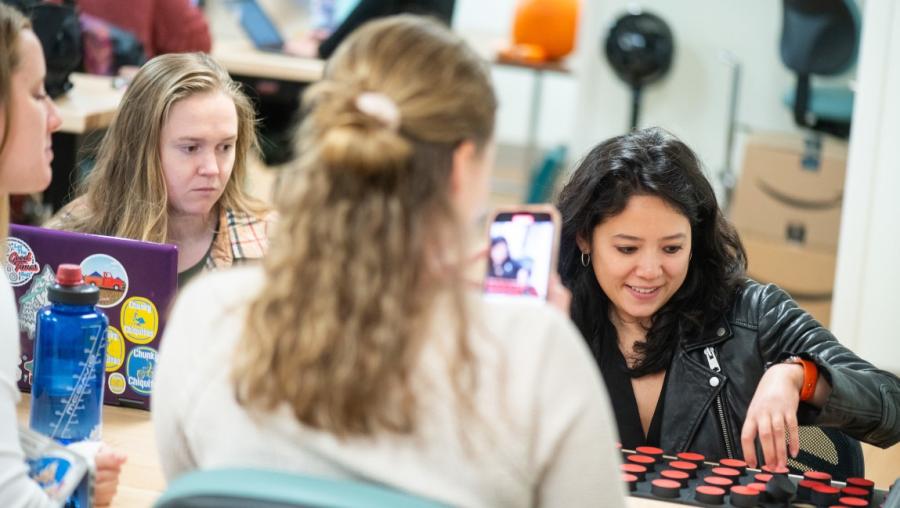 UVM OT students observe a client in the lab