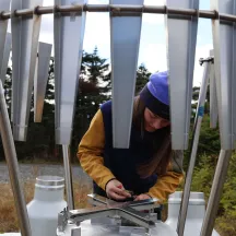 Technician working on pluvio