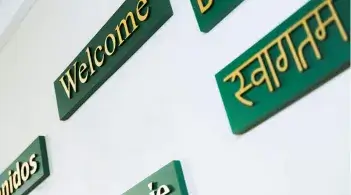 Welcome written in different languages