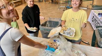 students recycling