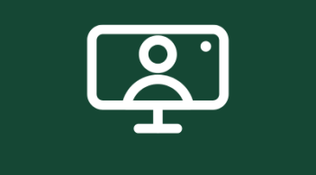 Graphic of a computer showing a person ont he screen