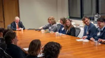 Hoffman Speaker with Students