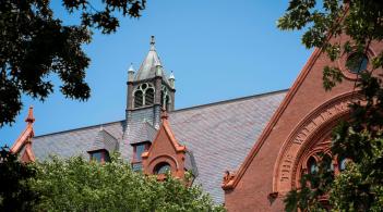 One of the spires of a UVM campus building.