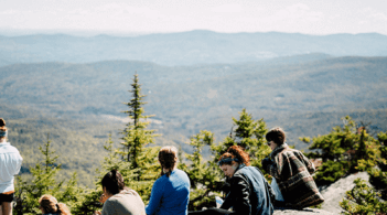 Students on mountain