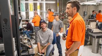 GlobalFoundries employees visit UVM's new semiconductor lab