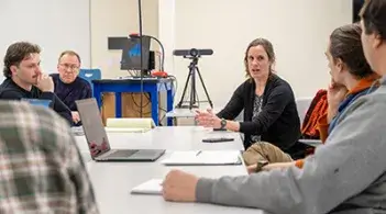 CEE students meet with municipal clients to discuss their capstone project