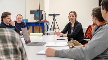 CEE students meet with municipal clients to discuss their capstone project