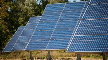 Solar panel array in the Vermont countryside