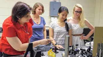 Group of people working in a science lab