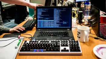 Image of a laptop computer being used during a hackathon