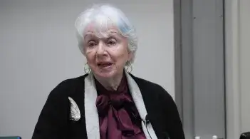 Vermont Gov. Madeline Kunin looking at camera