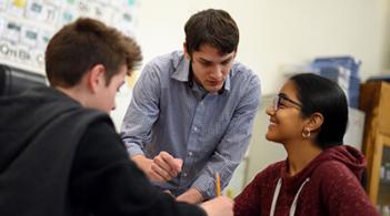 A graduate teaching assistant hosting a physics help session