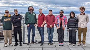 UVM Society of Physics Students group photo along the Lake Champlain waterfront