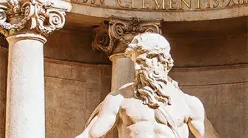 A statue depicting a man