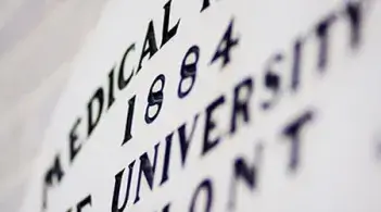old plaque from 1884 medical school