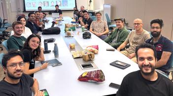 CREATE graduate students and faculty gather for a meeting