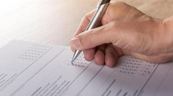 Image of taking a survey.