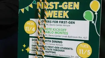 picture of poster with first gen week events