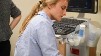Physician taken ultrasound