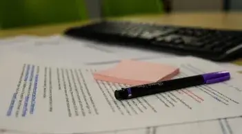paper, post it and pen