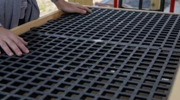 table surface with holes in it