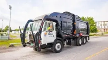 A Casella truck on UVM's campus