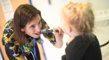 physician examining patient