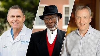 portraits of three honorary degree recipients