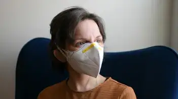 Person wearing a mask