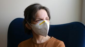 Person wearing a mask