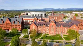 aerial view of UVM college Row