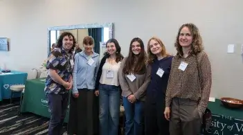 Group of VT-BRIDGES students tabling at Gerontology Symposium