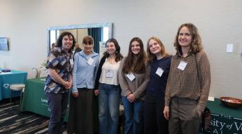 Group of VT-BRIDGES students tabling at Gerontology Symposium