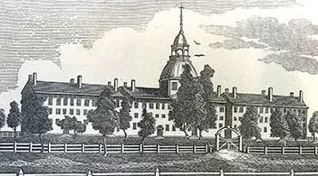 sketch of the original old mill building