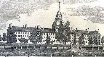 sketch of the original old mill building