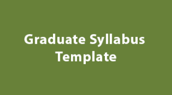 Graduate Syllabus Template