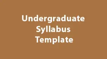 Undergraduate syllabus template