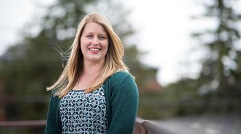 An image of Gillian Galford, an expert on climate change, extreme weather and climate migration.